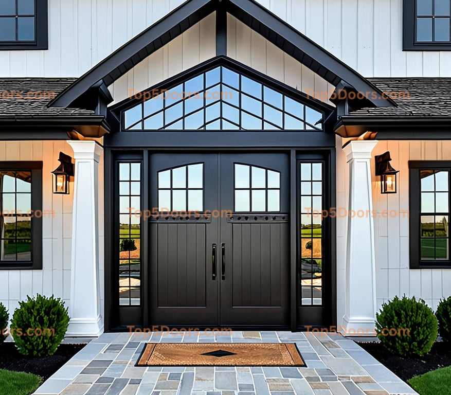 Vermont wrought iron barn door modern farmhouse Door