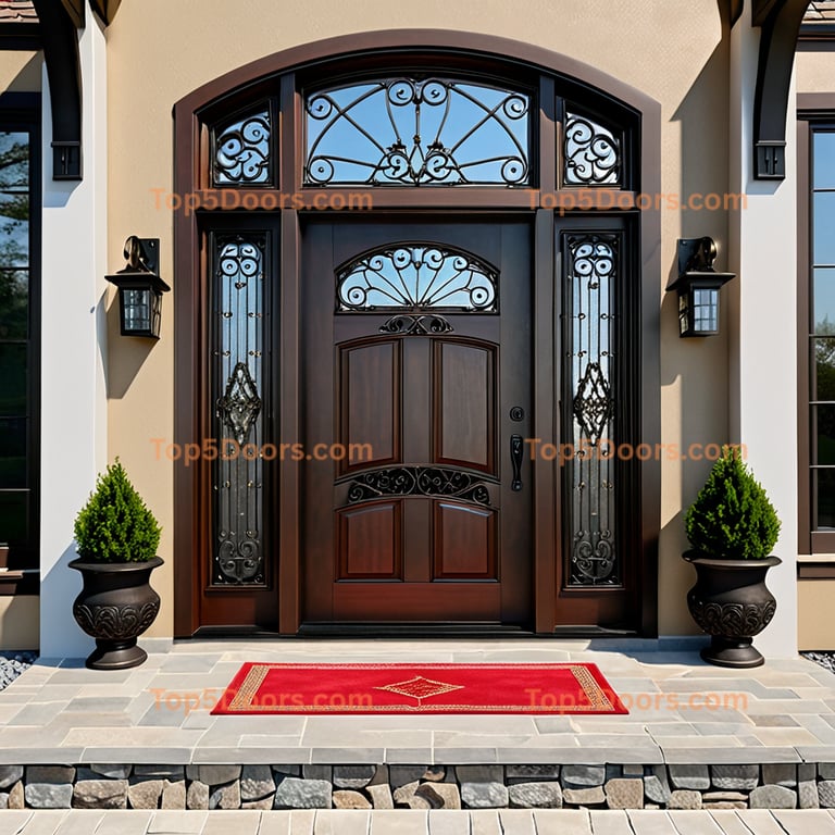 Vermont wrought iron single craftsman Door