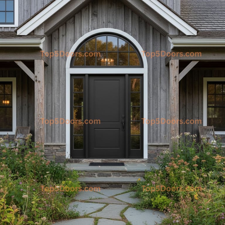 Vermont wrought iron solid panel european classic Door