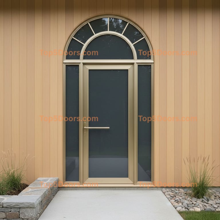 Vermont wrought iron steel frame scandinavian Door