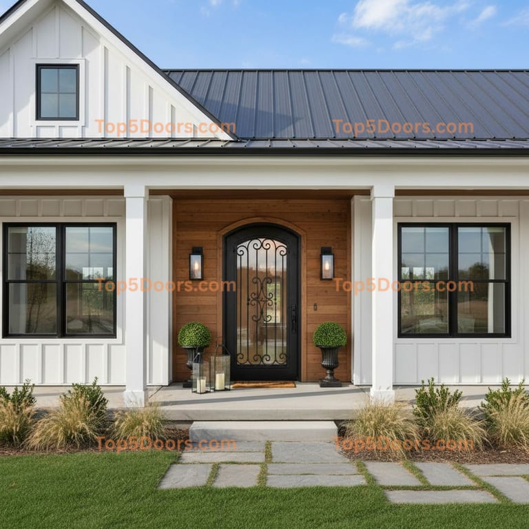 Victorian Custom Front Door with Transom