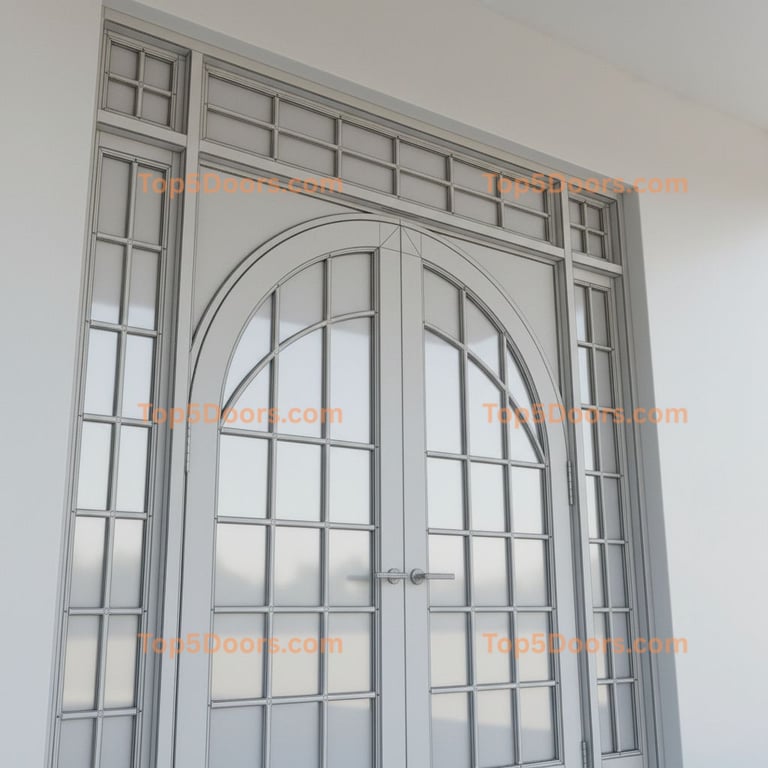 Virginia arched double modern farmhouse Door