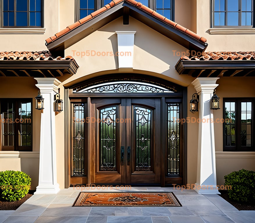 Virginia glass paneled spanish colonial Door