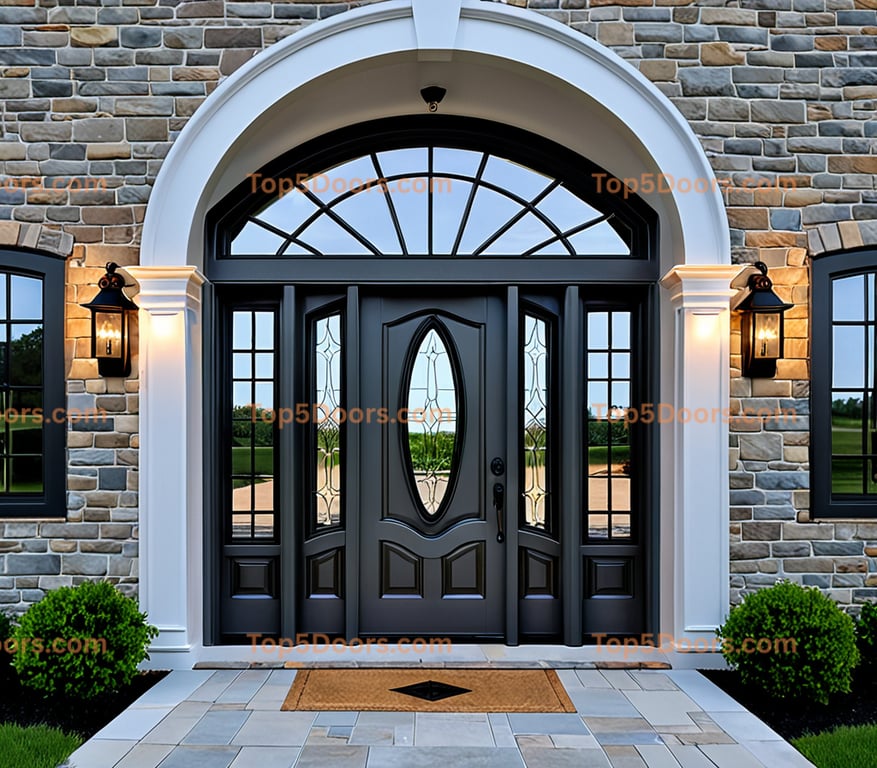 Virginia glass paneled french country Door