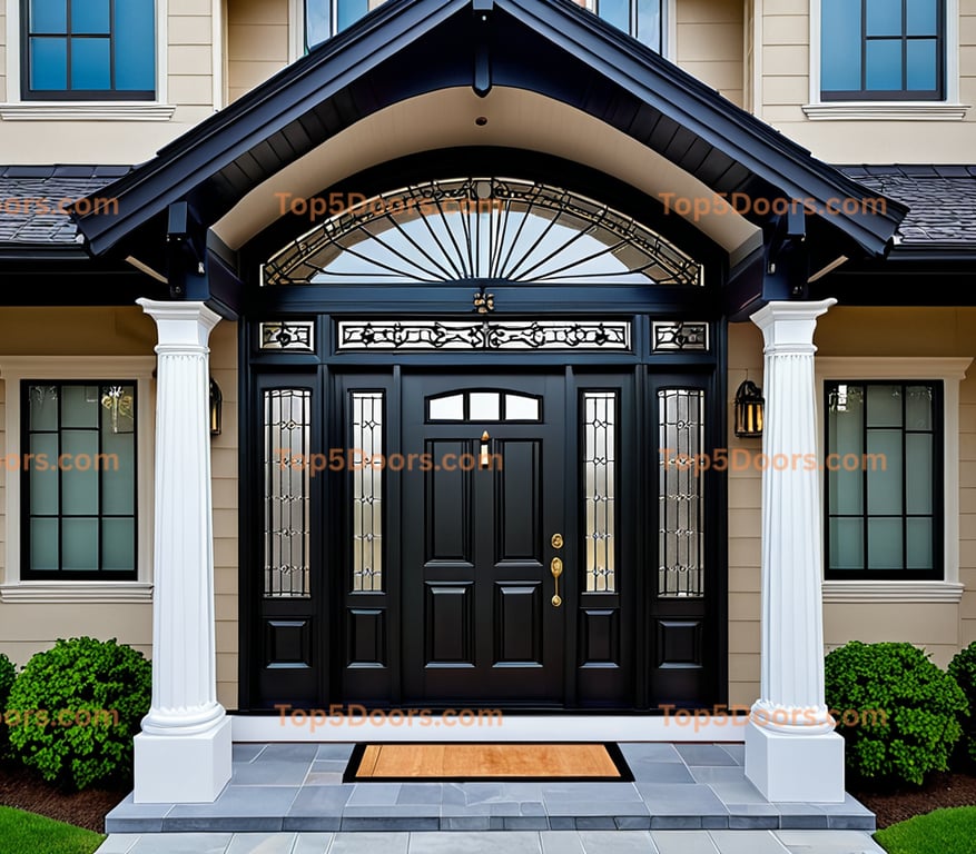 Virginia solid panel japanese zen Door