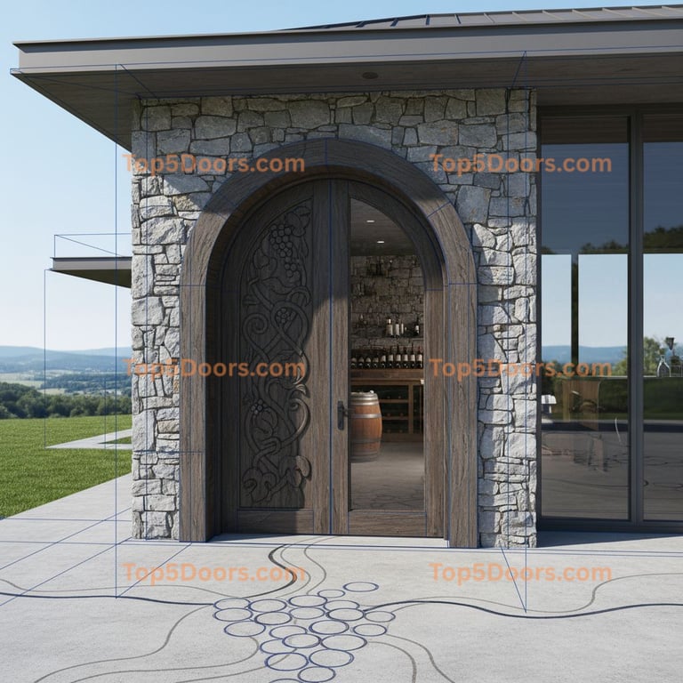 Virginia wine cellar door modern Door