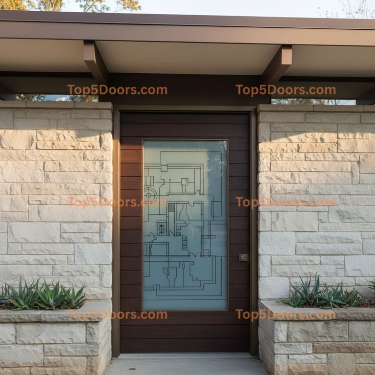 Virginia wine cellar door mid-century modern Door