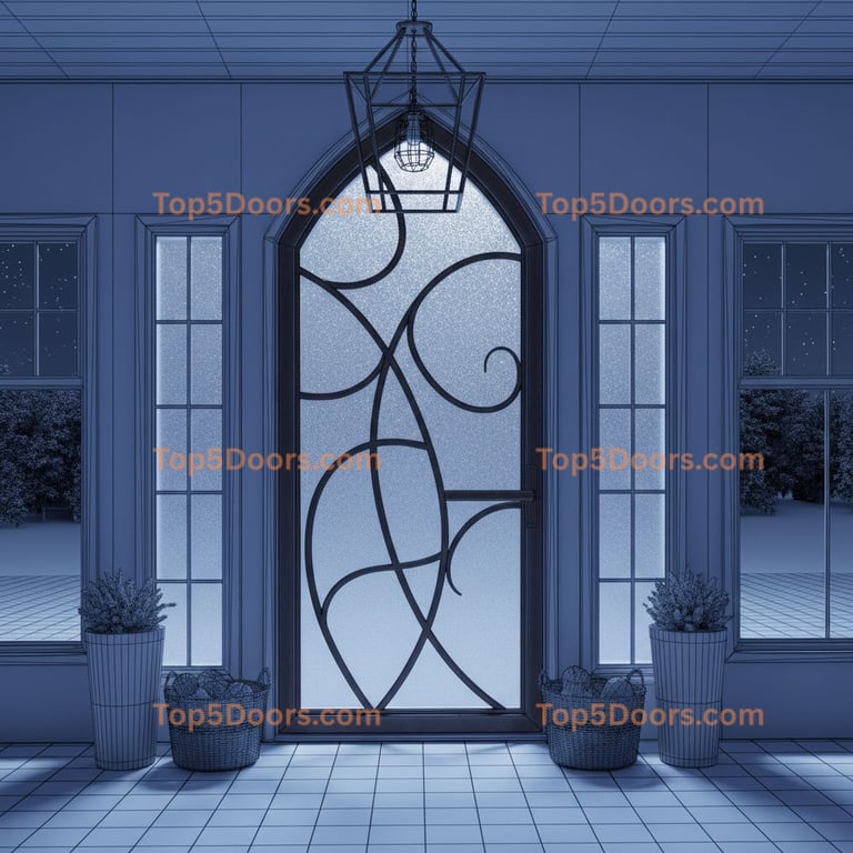 Virginia wrought iron barn door contemporary Door