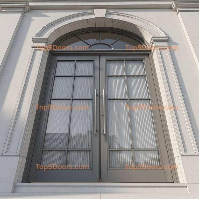 Virginia wrought iron double georgian Door