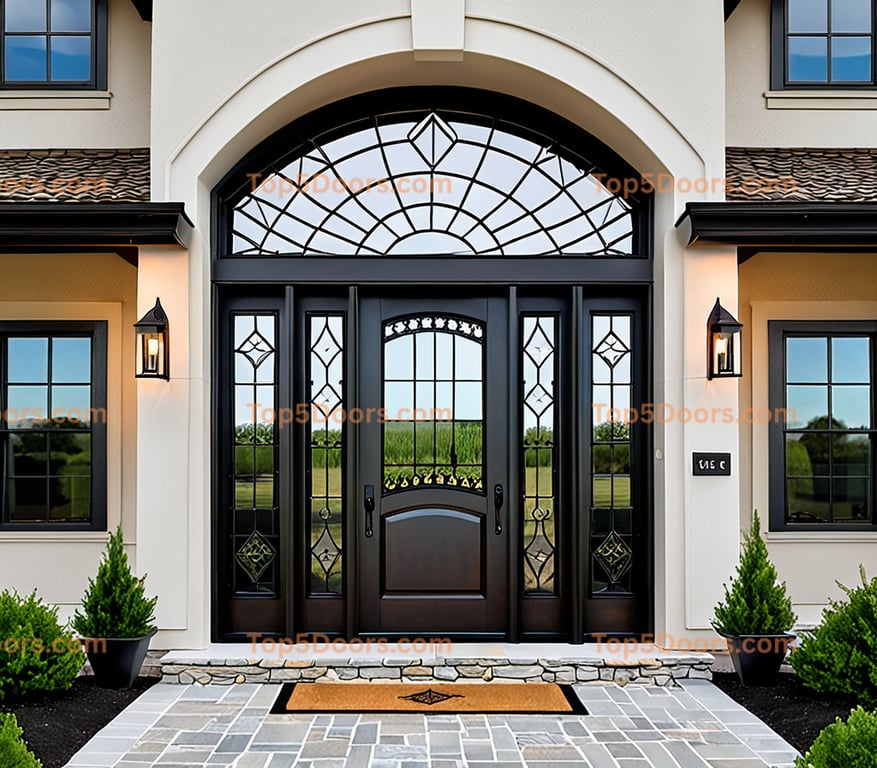 Virginia wrought iron french door mountain lodge Door