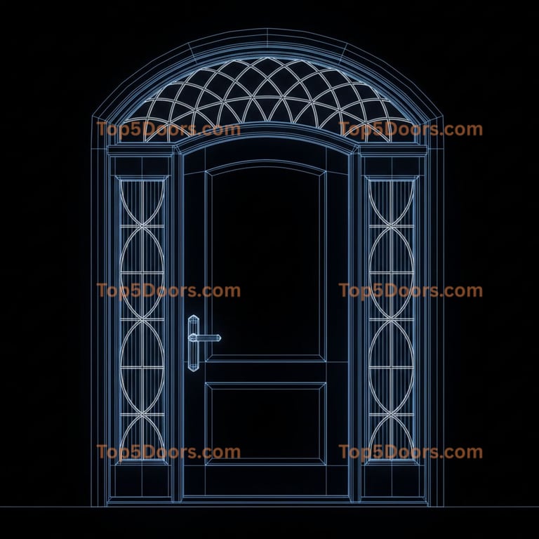 Virginia wrought iron solid panel craftsman Door