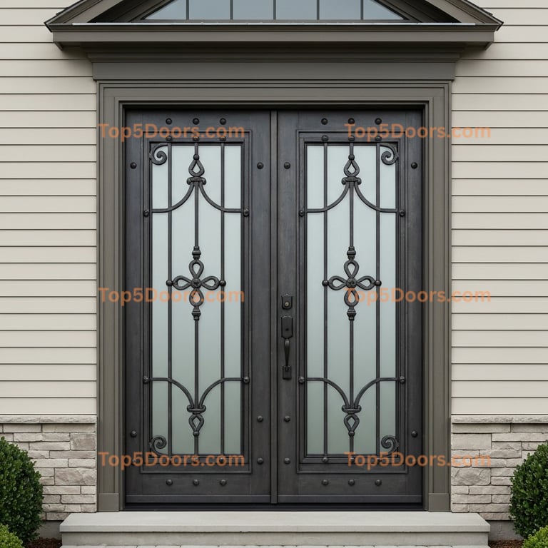 Virginia wrought iron steel frame industrial Door