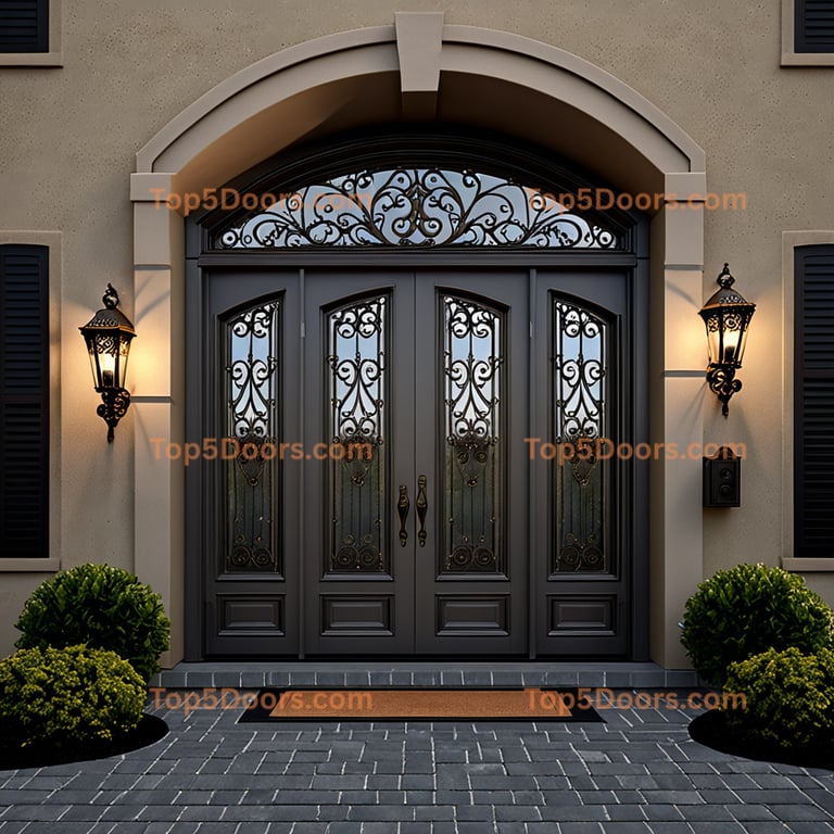 Washington arched double mediterranean Door