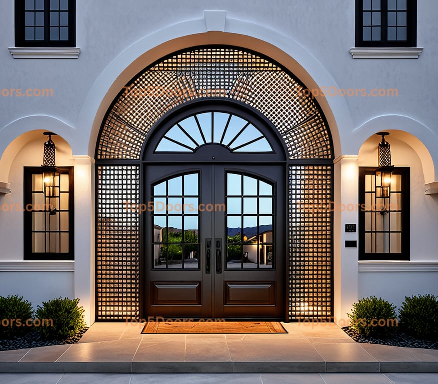 Washington arched double spanish colonial Door