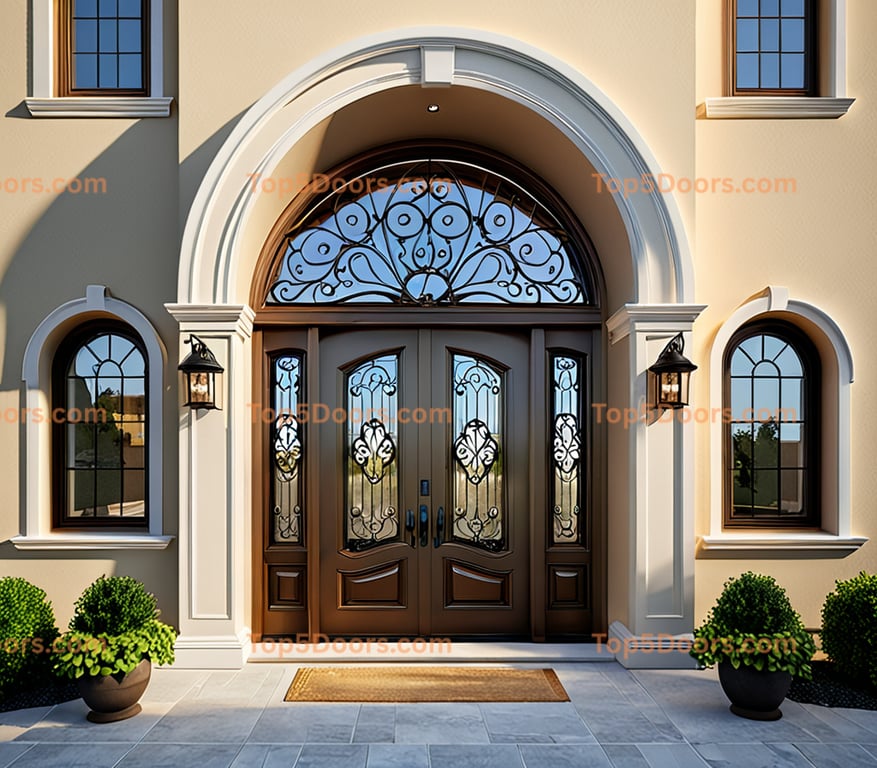 Washington arched double tuscan Door