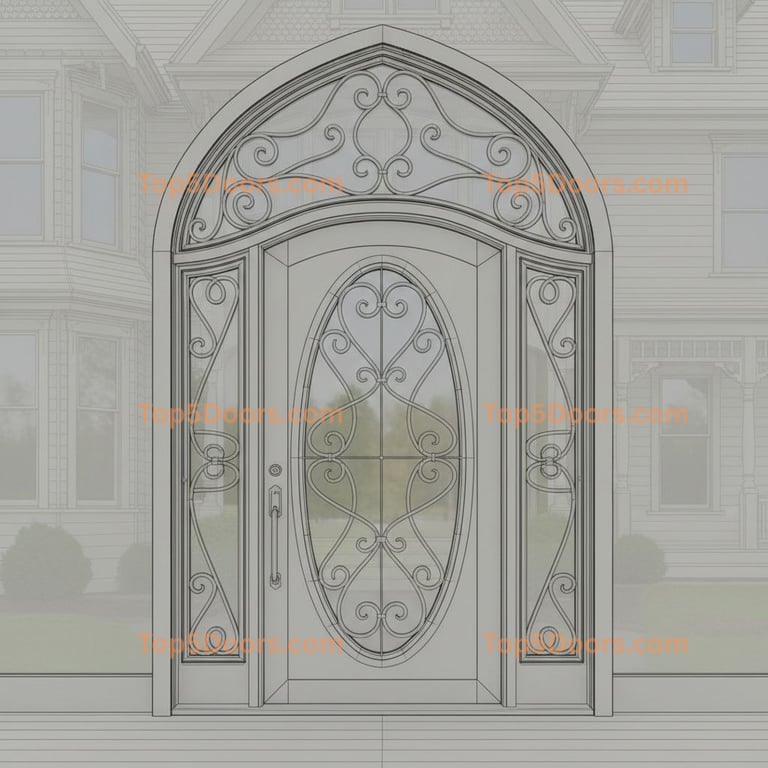 Washington arched single victorian Door