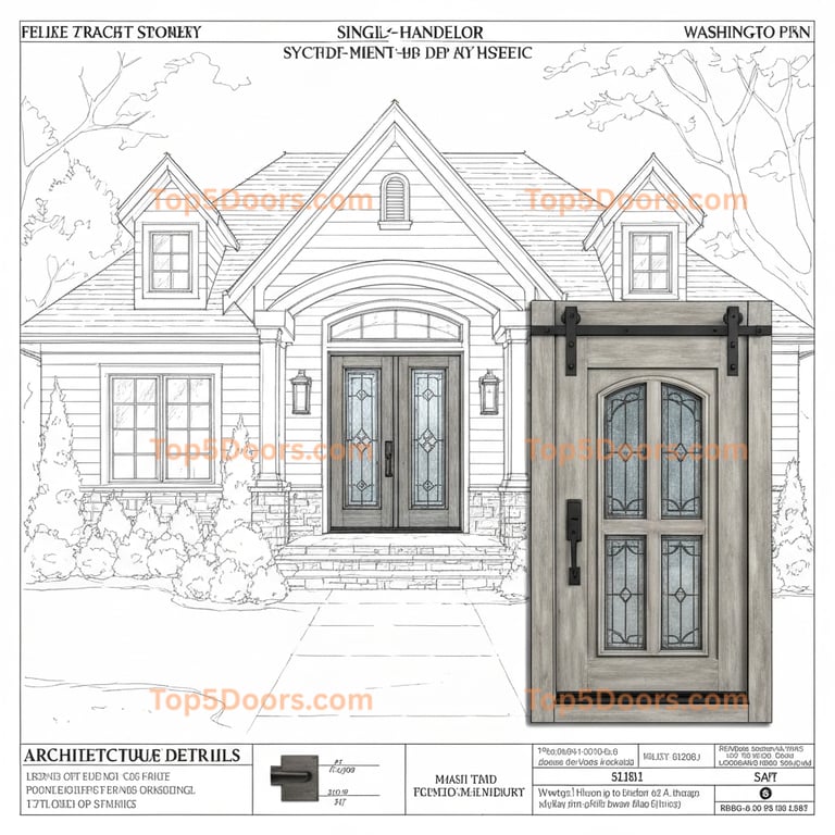 Washington barn door french provincial Door