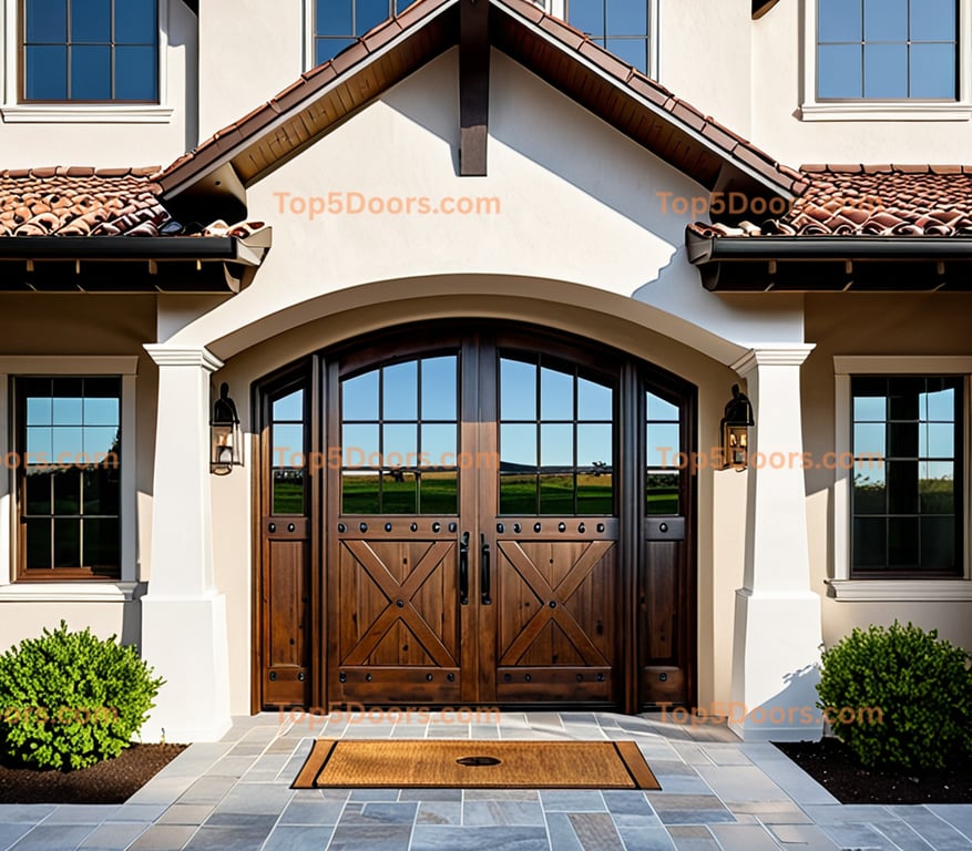 Washington barn door spanish colonial Door