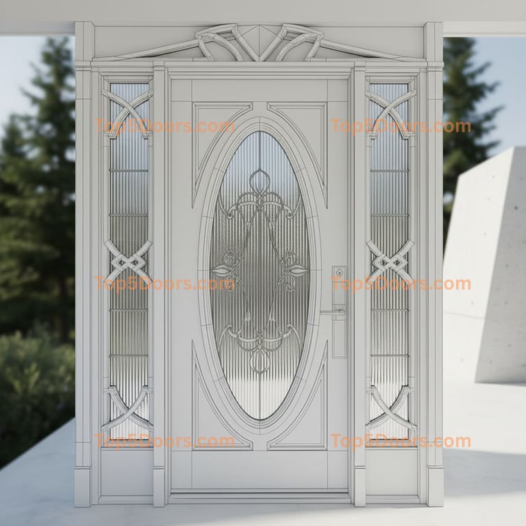 Washington entry door mid-century modern Door