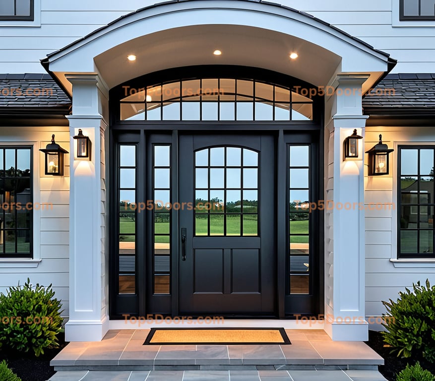 Washington glass paneled modern farmhouse Door
