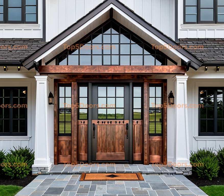 Washington glass paneled modern farmhouse Door
