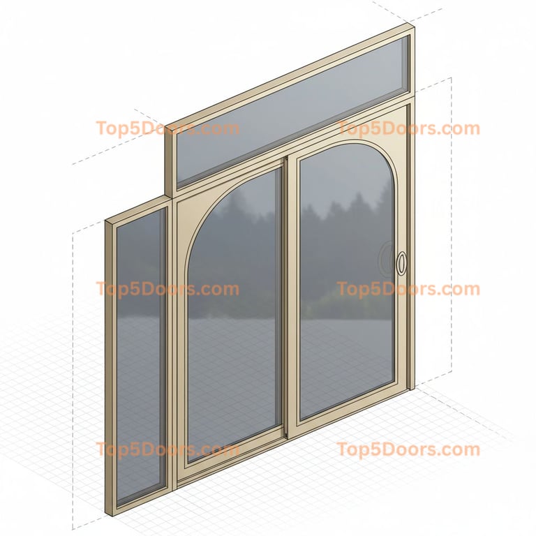 Washington patio sliding door french country Door
