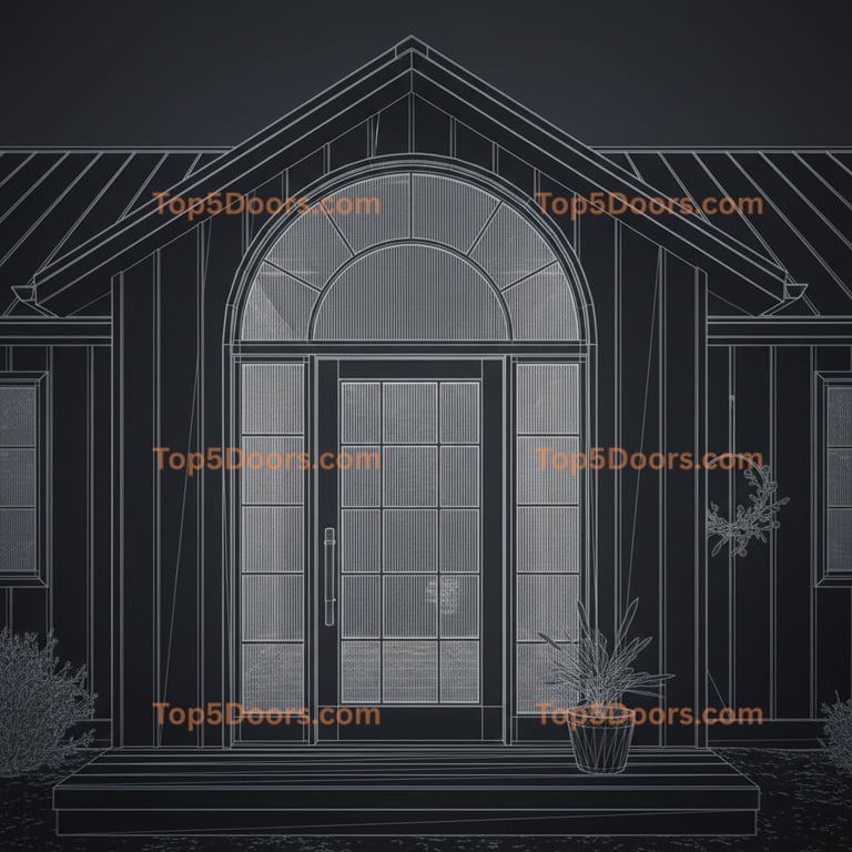 Washington pivot mid-century modern Door
