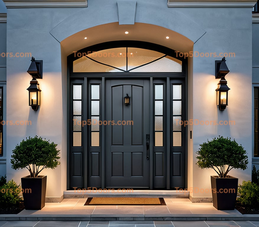 Washington solid panel mediterranean Door