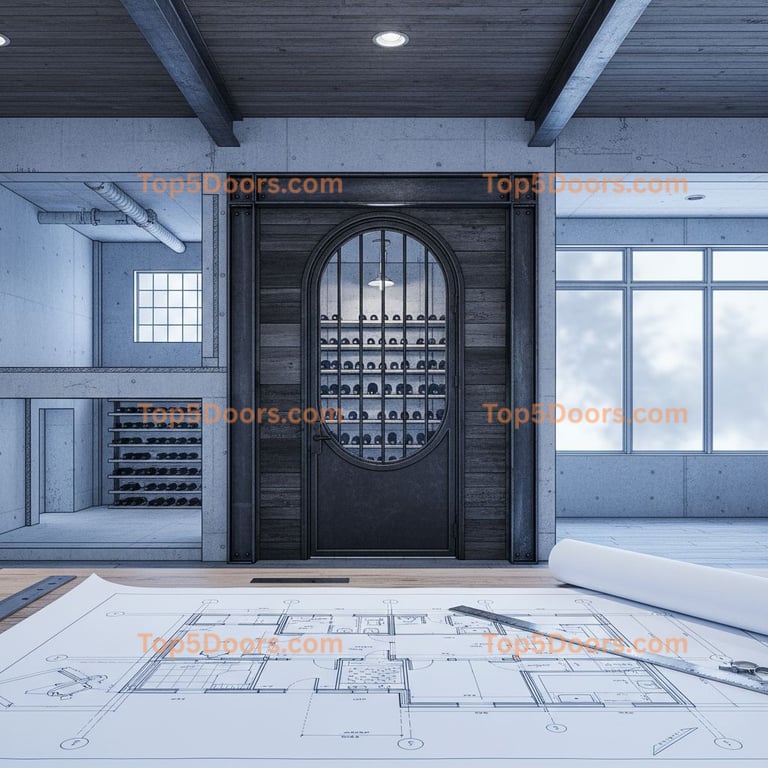 Washington wine cellar door industrial Door