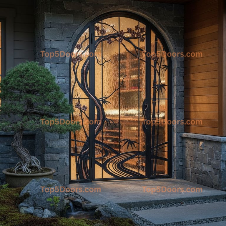 Washington wine cellar door japanese zen Door