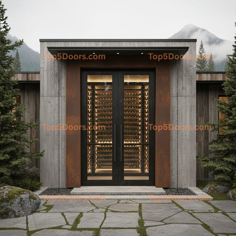 Washington wine cellar door industrial Door