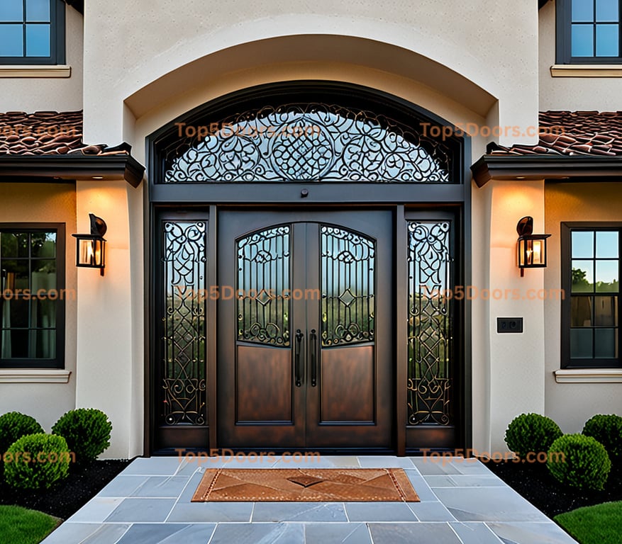 Washington wrought iron barn door mid-century modern Do