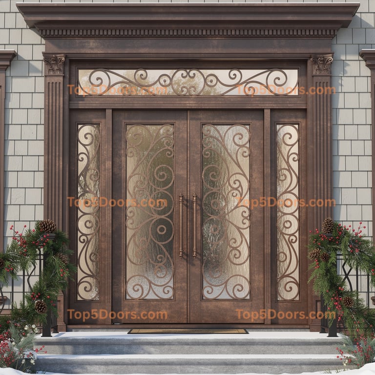 Washington wrought iron double victorian Door
