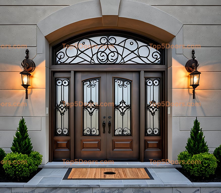 Washington wrought iron french door french provincial D