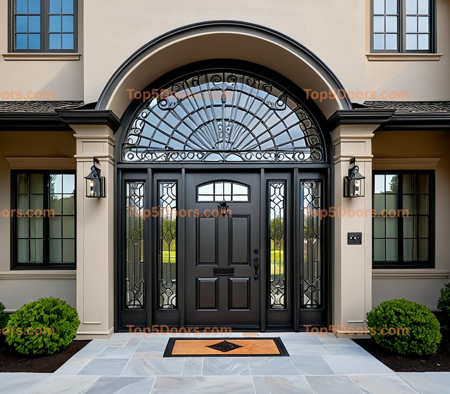 Washington wrought iron single georgian Door