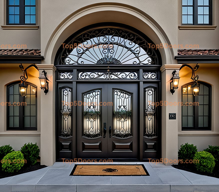 Washington wrought iron solid panel traditional america