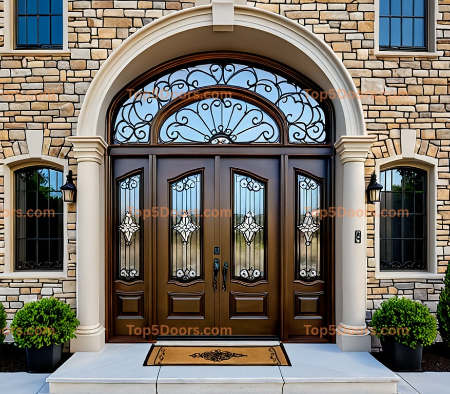 West Virginia arched double french provincial Door