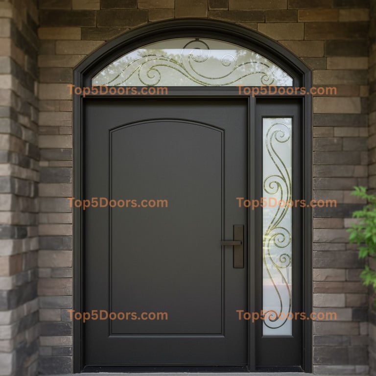 West Virginia arched single japanese zen Door