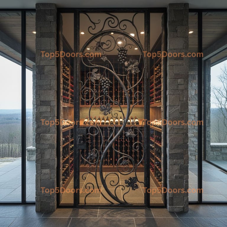 West Virginia wine cellar door modern Door