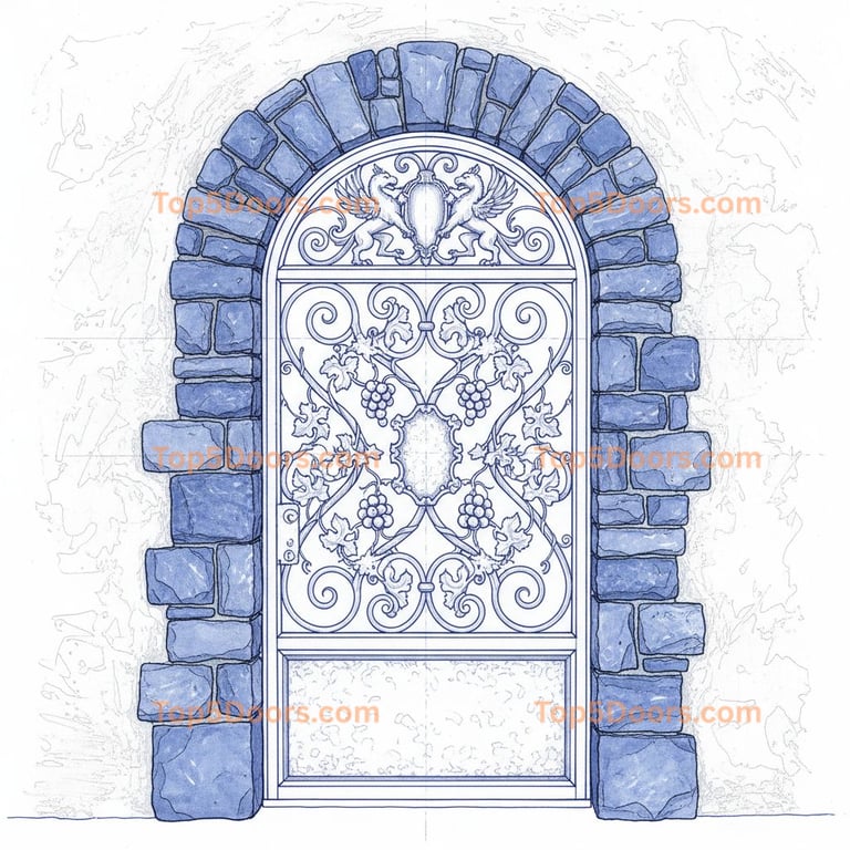 West Virginia wine cellar door spanish colonial Door