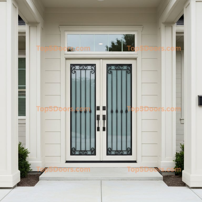West Virginia wrought iron double contemporary Door