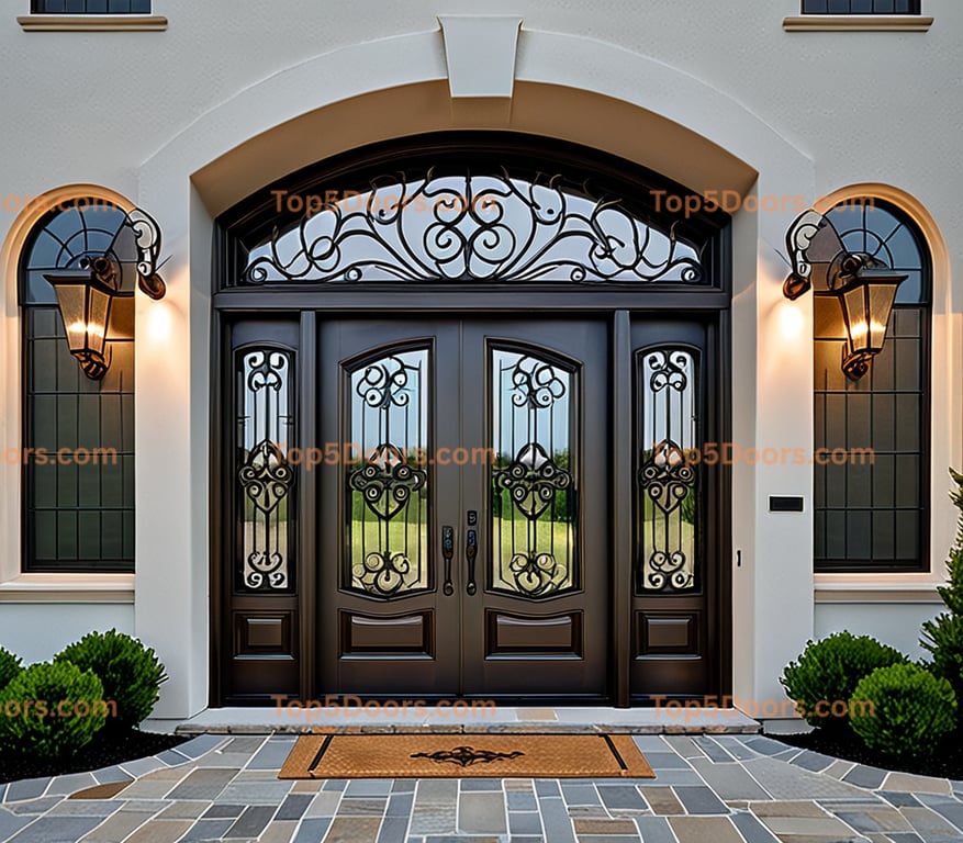 West Virginia wrought iron french door georgian Door