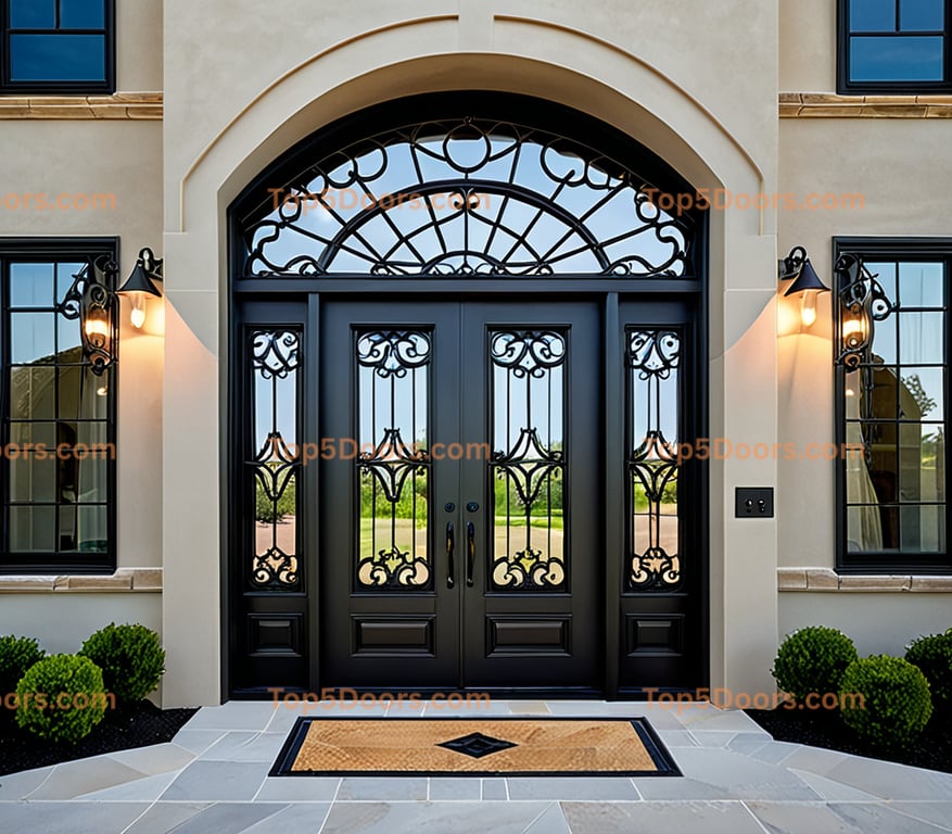 West Virginia wrought iron french door contemporary Doo