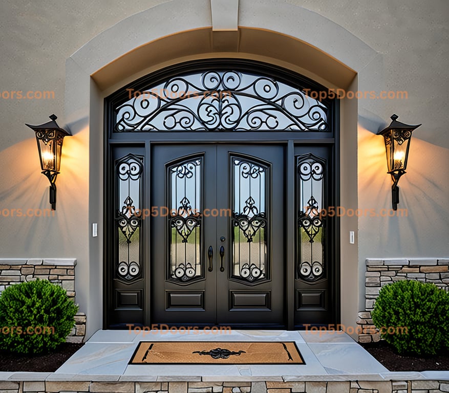 West Virginia wrought iron french door contemporary Doo