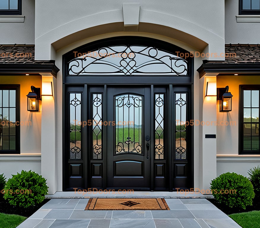 West Virginia wrought iron french door craftsman Door