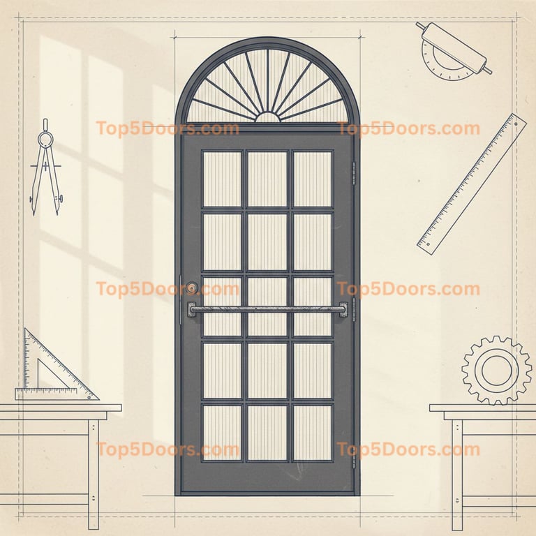 West Virginia wrought iron glass paneled modern farmhou