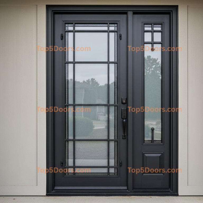 West Virginia wrought iron steel frame coastal Door