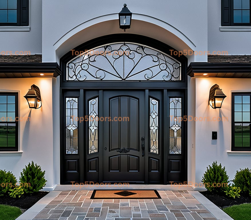 Wisconsin arched double mediterranean Door