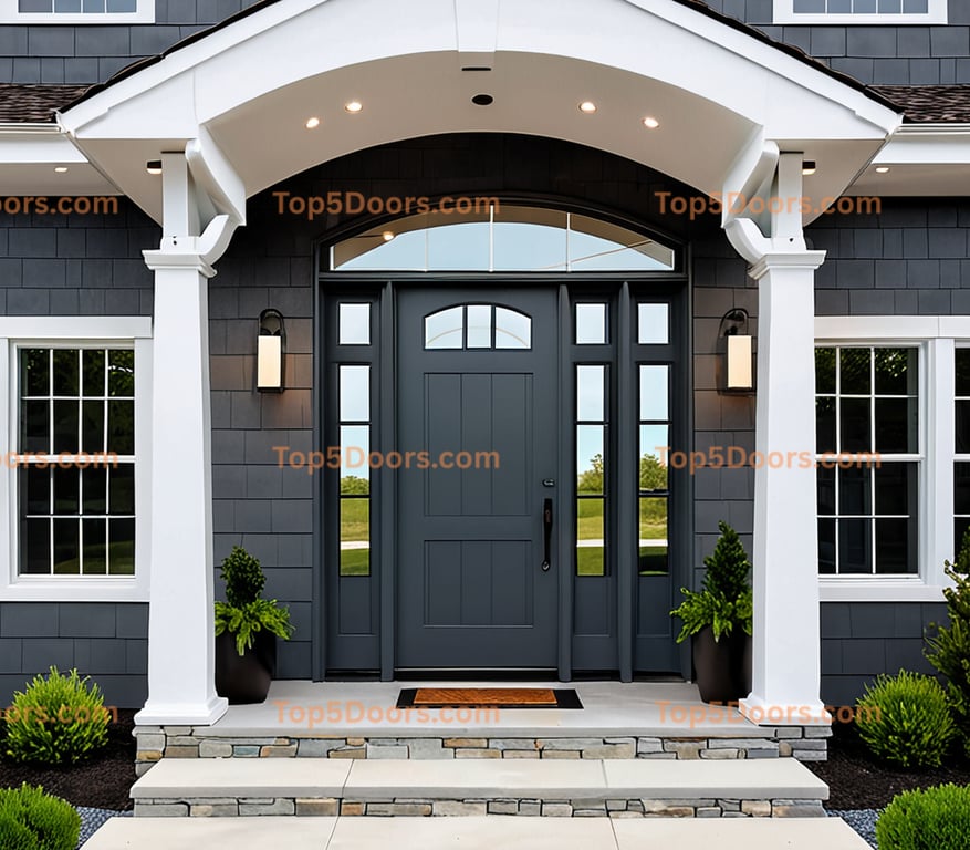 Wisconsin arched double mid-century modern Door