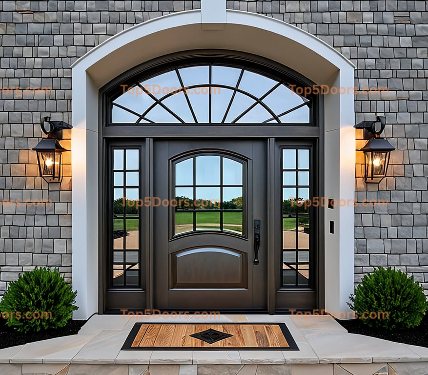Wisconsin arched single french country Door